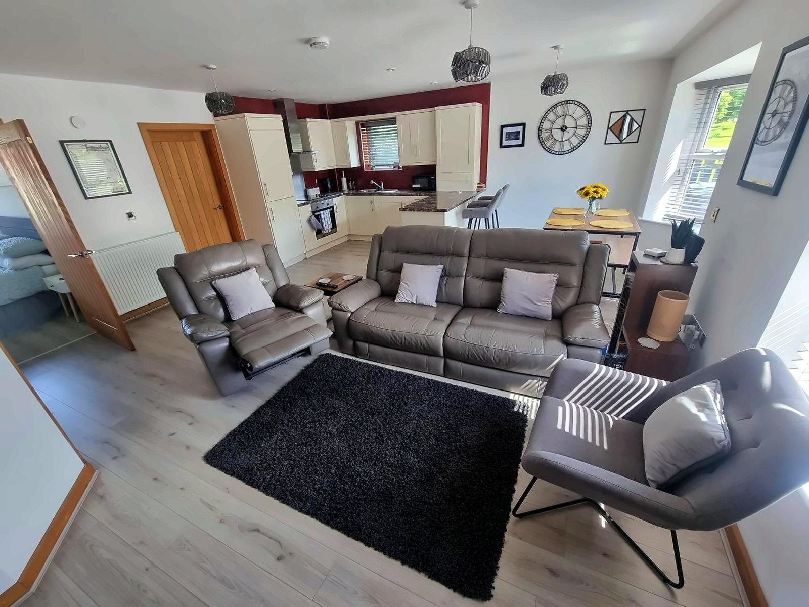 Living room with AI light, colour and clarity enhancement